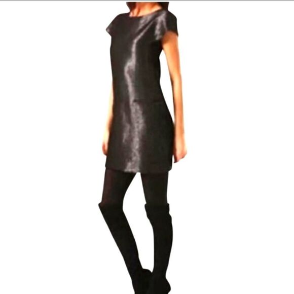 Theory Judyanne Reputation Metallic Shift Dress 6 - Picture 1 of 9